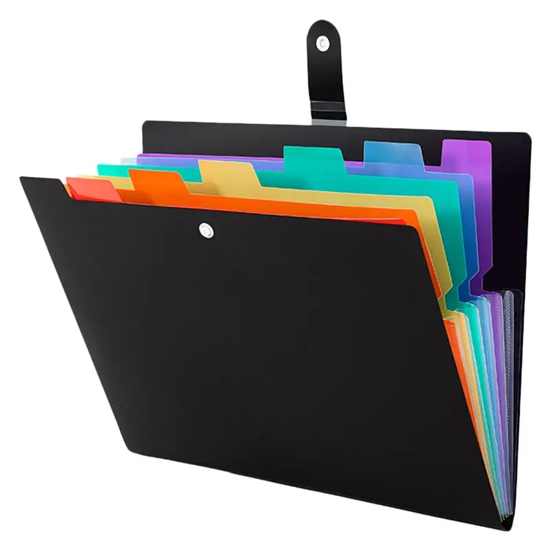 Expanding Files Folder Accordion Binder File Organizer Document Organizer Folder Waterproof with Self-adhesive Index Tabs a6 simple portable storage clip with buckle expanding file folder rainbow document organiser multicolor wallet case