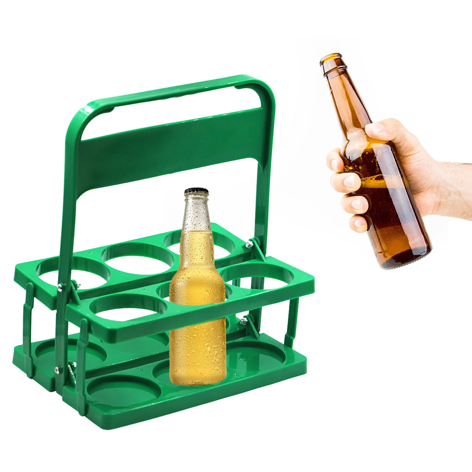 Foldable Wine Bottle Rack Beer Can Fridge Silicone Pads Tidy Storage