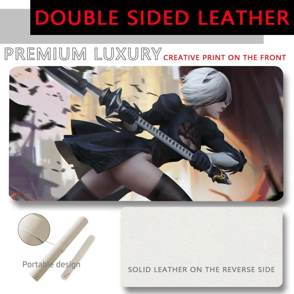 

Nier Automara Mousepad PU Large leather tapis de souris, light luxury anti slip and waterproof desk pad alfombrillas de ratón