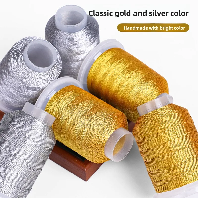 Gold and Silver Thread Braid DIY Beading Tassel Bracelet Material