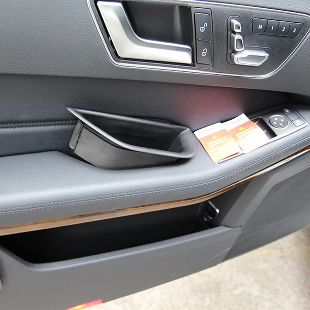 2pcs Car Door Armrest Handle Storage Box For Mercedes-Benz E Class