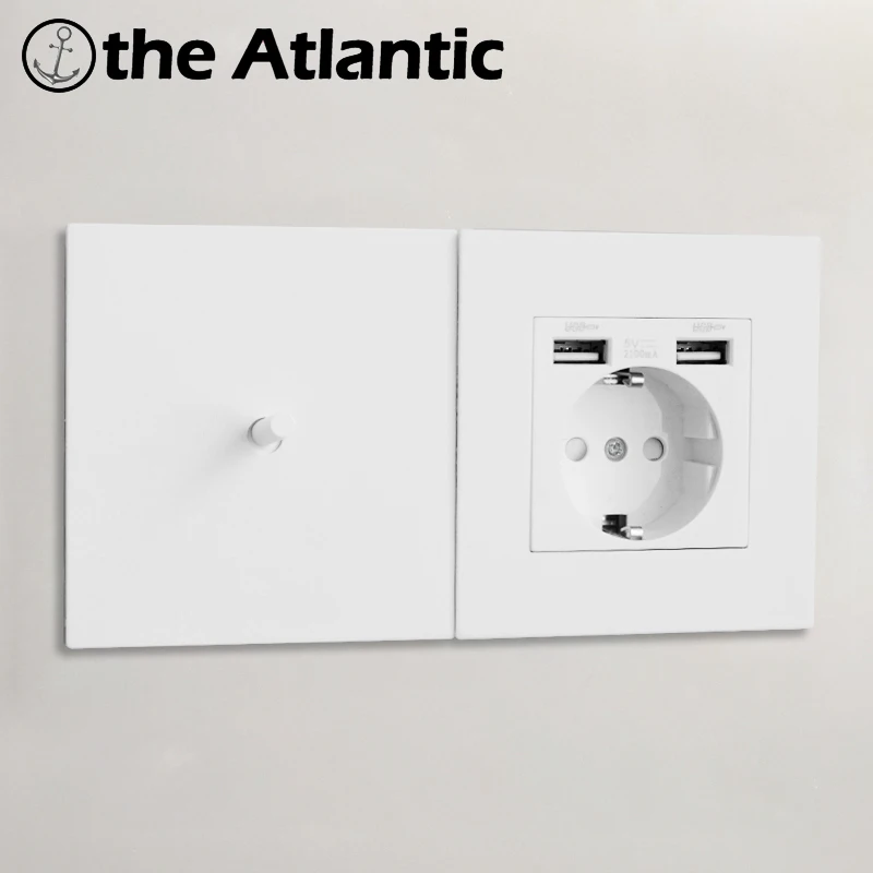 10AVintageSwitchPowerSocketWithUSBToggleSwitchOutletRetro