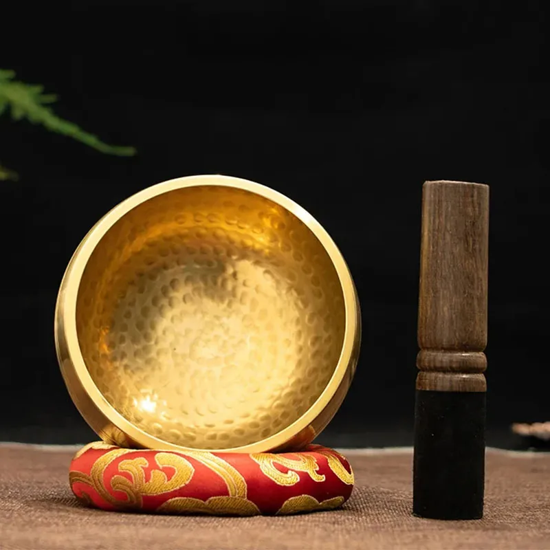 

Nepal Handmade Buddha Sound Bowl Yoga Meditation Chanting Tibetan Singing Bowl Set Brass Chime Handicraft Music Healing Therapy