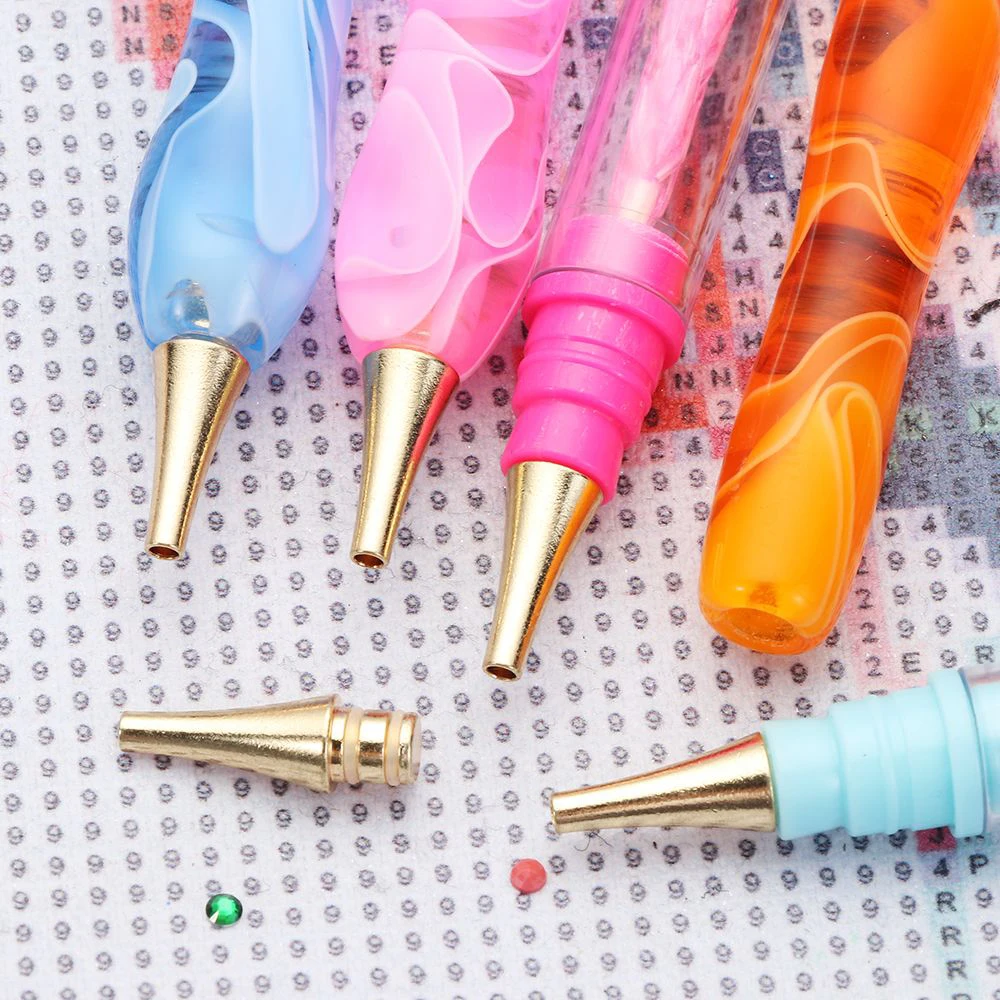 Description Picture 6 of item7Pcs/Se Reusable Diamond Painting Pen Replacement Pen Heads Cross Stitch Embroidery Quick Cases Tool Metal Point Drill Pen Heads