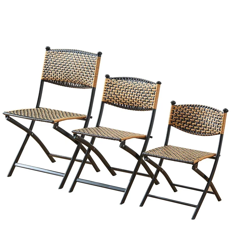 Office Balcony Folding Garden Chair Rattan Patio Outdoor Camping Chairs Ultralight Sedie Da Giardino Patio Furniture WK50GC portable camping chair