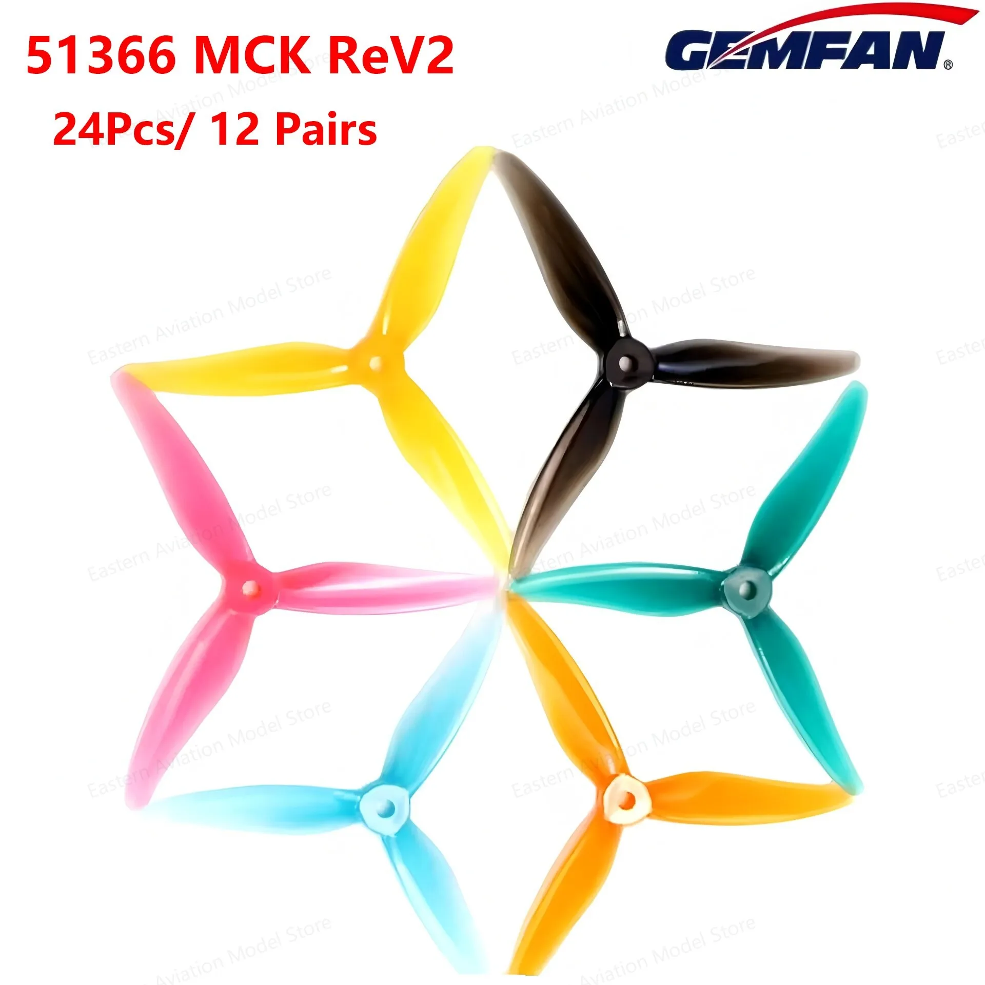 Hélices 5 pouces 51466 pour drone FPV - Lot de 12 ou 24 pcs