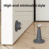 Tope de puerta sin taladro para habitación, puerta de dormitorio, protección de pared fija, anticolisión, tapón de suelo de succión fuerte de silicona para el hogar 2