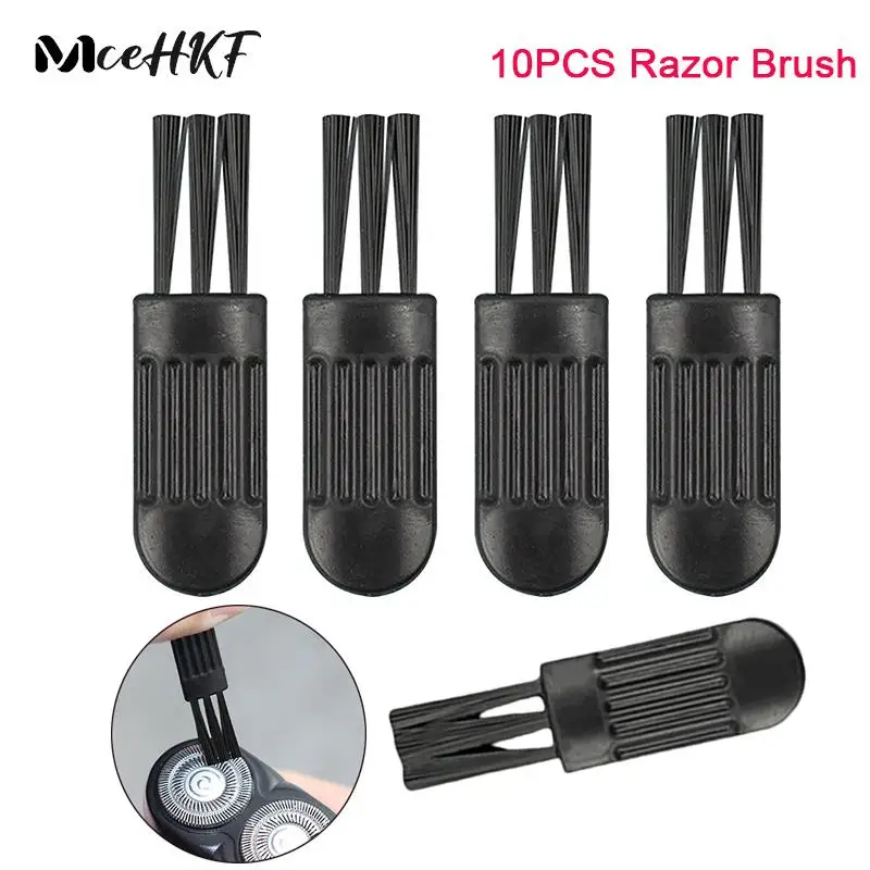 

10PCS Black Plactic Replacement Head Hair Shaving Tools Razor Brush Hair Remover Cleaning Tool Mens Shaver Accessory