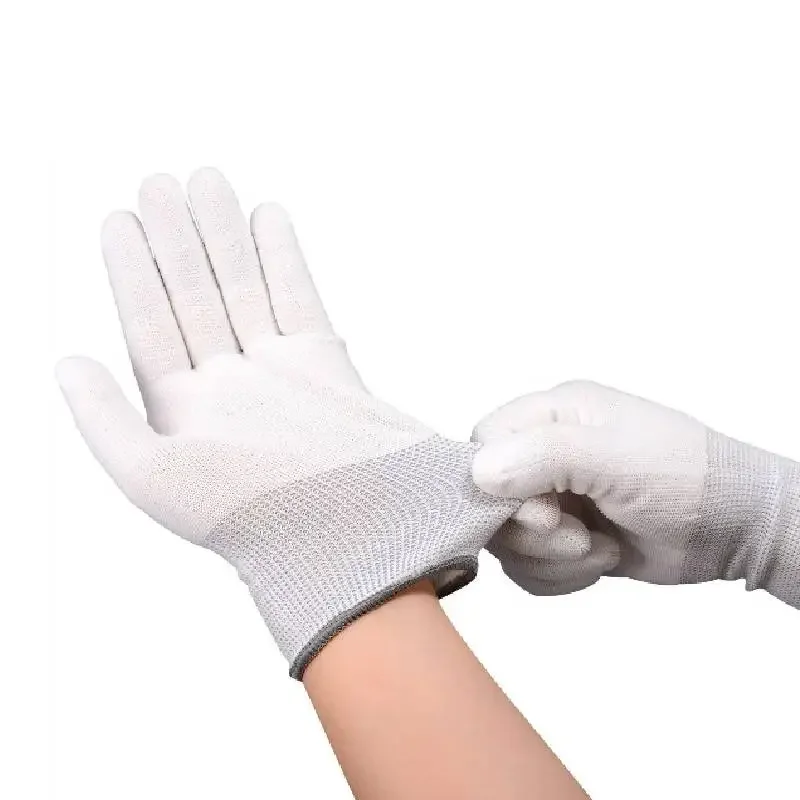 Protective Gloves 4Pairs White Work Non-slip for PC Sewing