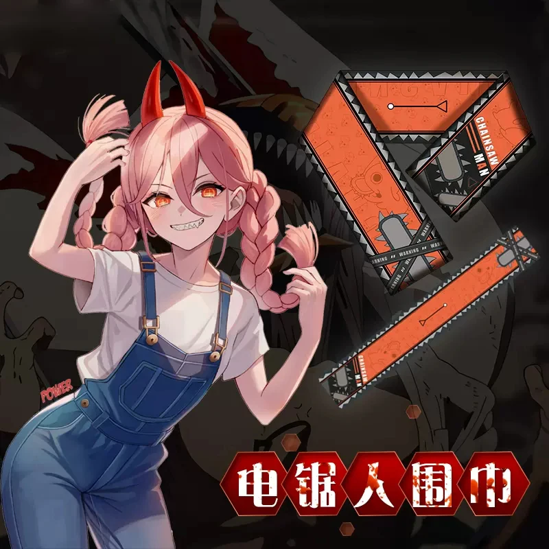 Anime Chainsaw Man Pochita Theme Cosplay Scarves Winter Warm