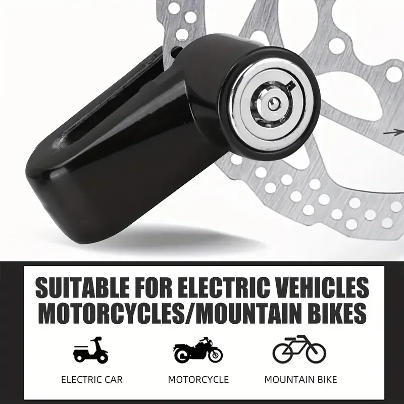 Motorcycle Lock Bicycle Lock INS Hot for E-bike Steel Wire Bicycle Mountain Bike Motorcycle Tools Anti-Theft Security Durable Keyed Lock with 2 Keys