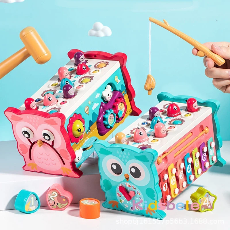 Hammering Toys Montessori 8 in 1 Fishing Games Fine Motor Skill Toddler Activities Baby Early Learning Educational Toy 4