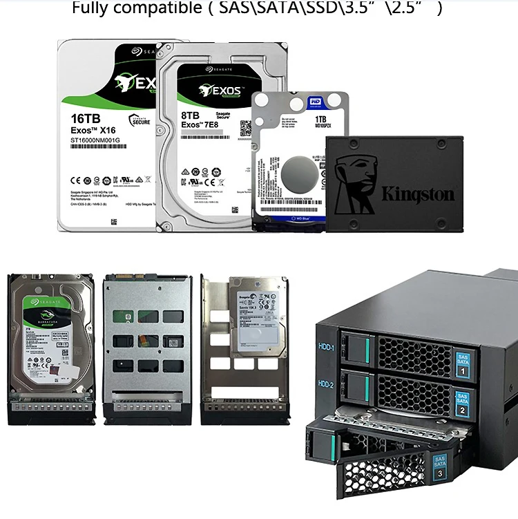Móvel 3.5-polegada SSD SATA HDD Gabinete Rack