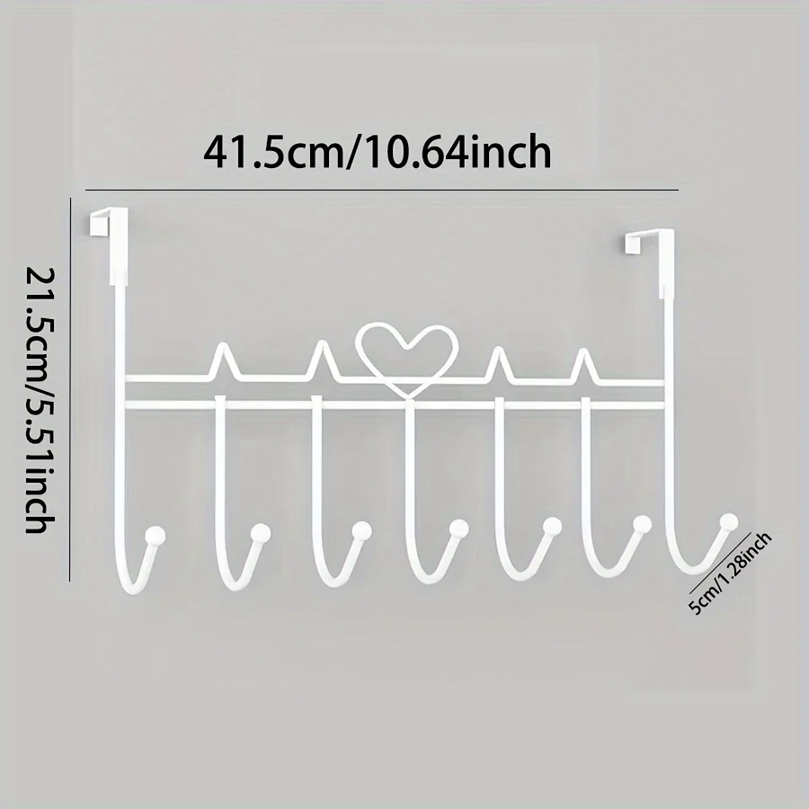 Design" Easy-Install Over-The-Door Coat Rack-No-Drill, Paint-Finished Wall Shelf For Bedroom & Bathroom