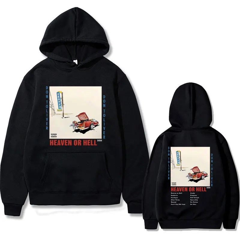 Rapper Don Toliver Heaven or Hell Music Album Print Hoodie Men Women Hip Hop Fashion Oversized Sweatshirt Male Casual Hoodies