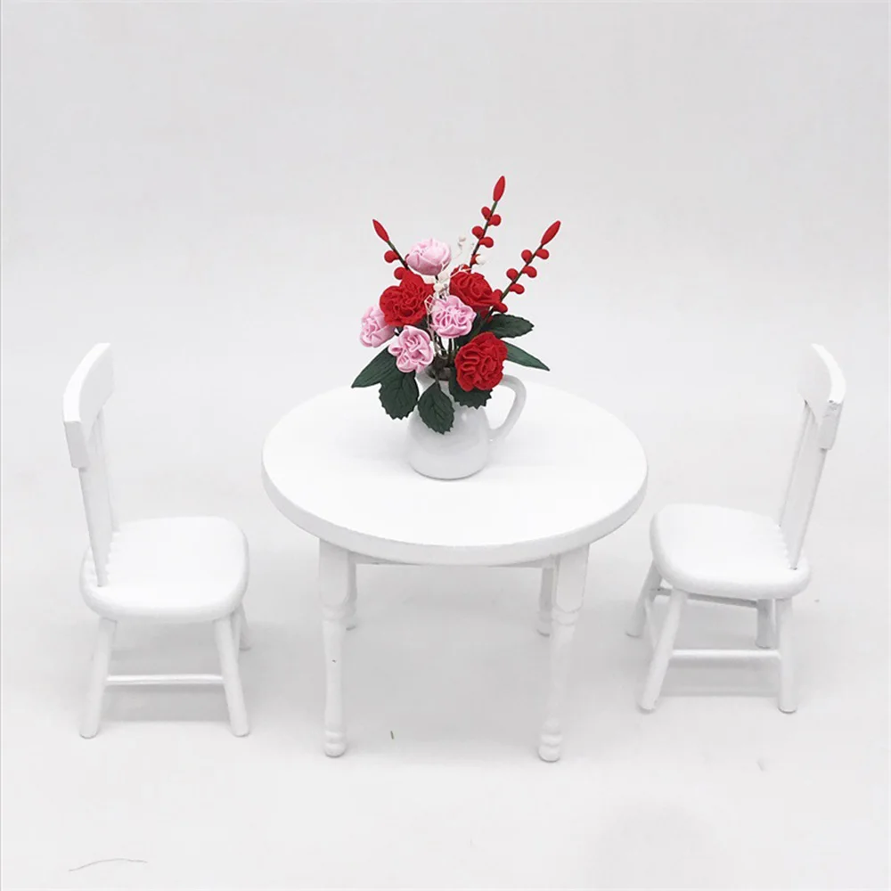 

Mini Floral Pink Red Flower Doll House 1:12 Scale Dollhouse Accessories Arrangement Miniature Model
