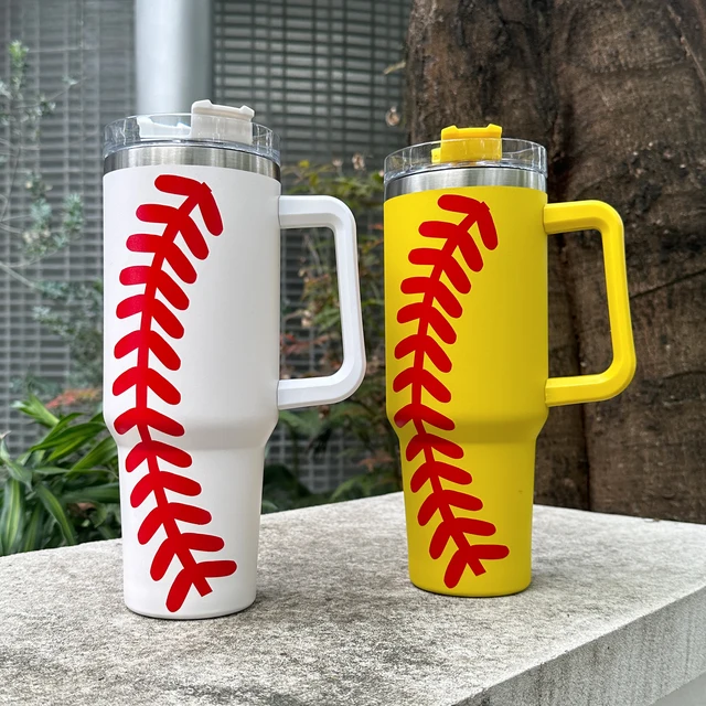 Baseball 40oz Tumbler with Handle – Saltwater and Sunshine Boutique