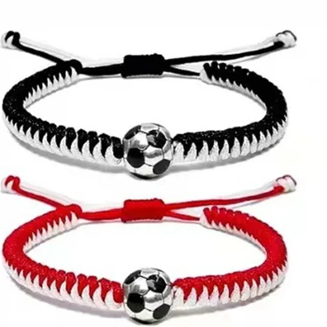 2PCS/Set Charm Baseball Soccer Rope Bracelet for Women Men