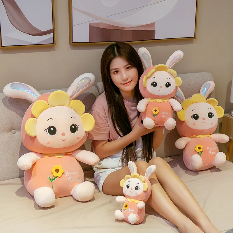 

Новинка креативная Кукла Кролик Плюшевые игрушки милая мультяшная детская ткань маленький белый кролик девочка подарок на день рождения Оптовая продажа