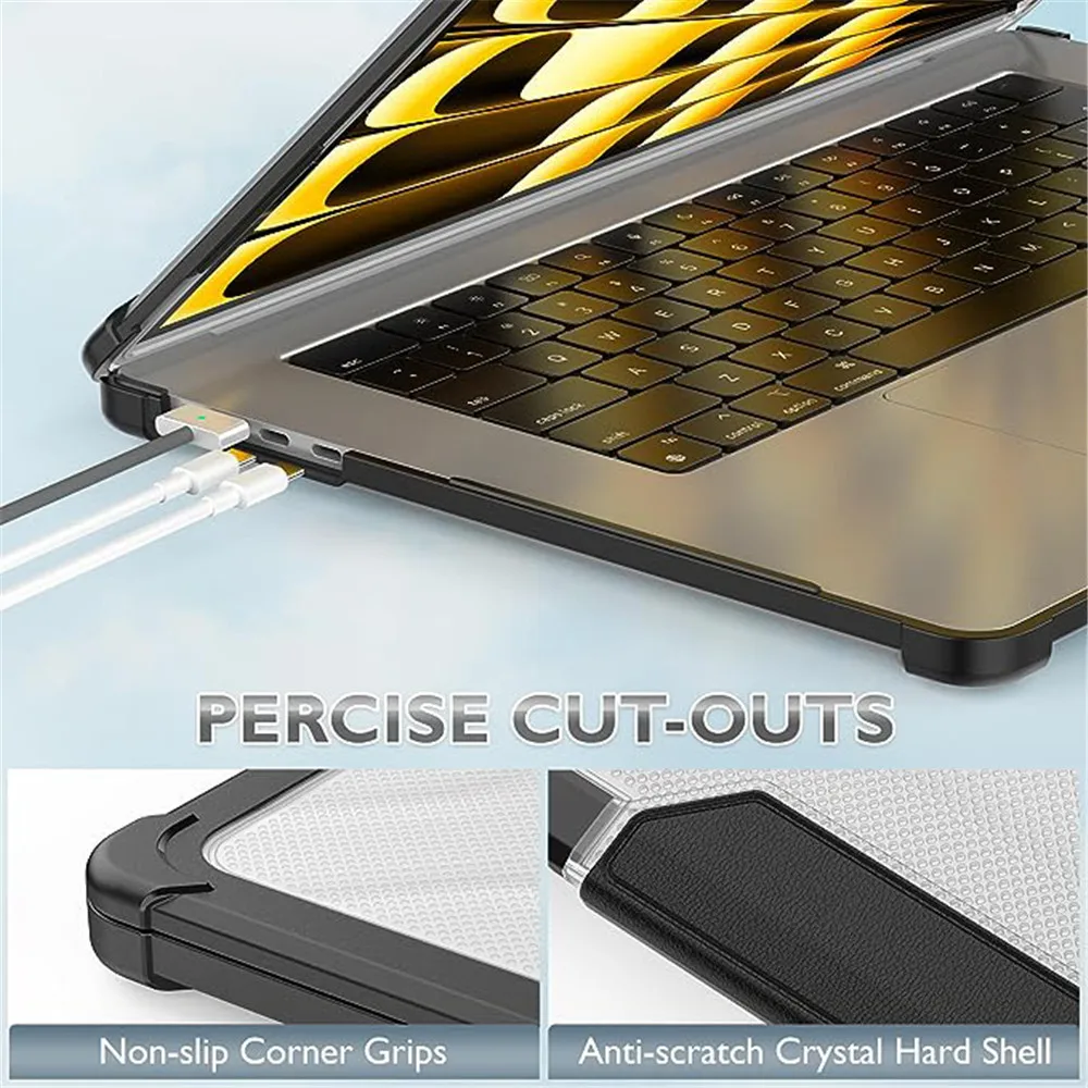 Capa para Laptop Conjunta Corpo Shell Touch Bar Capa Macbook Air 15 Mac Livro 13.6 m2 Chip m1 Pro 16 14 13 Polegada A2338 2023 - Imagem 4