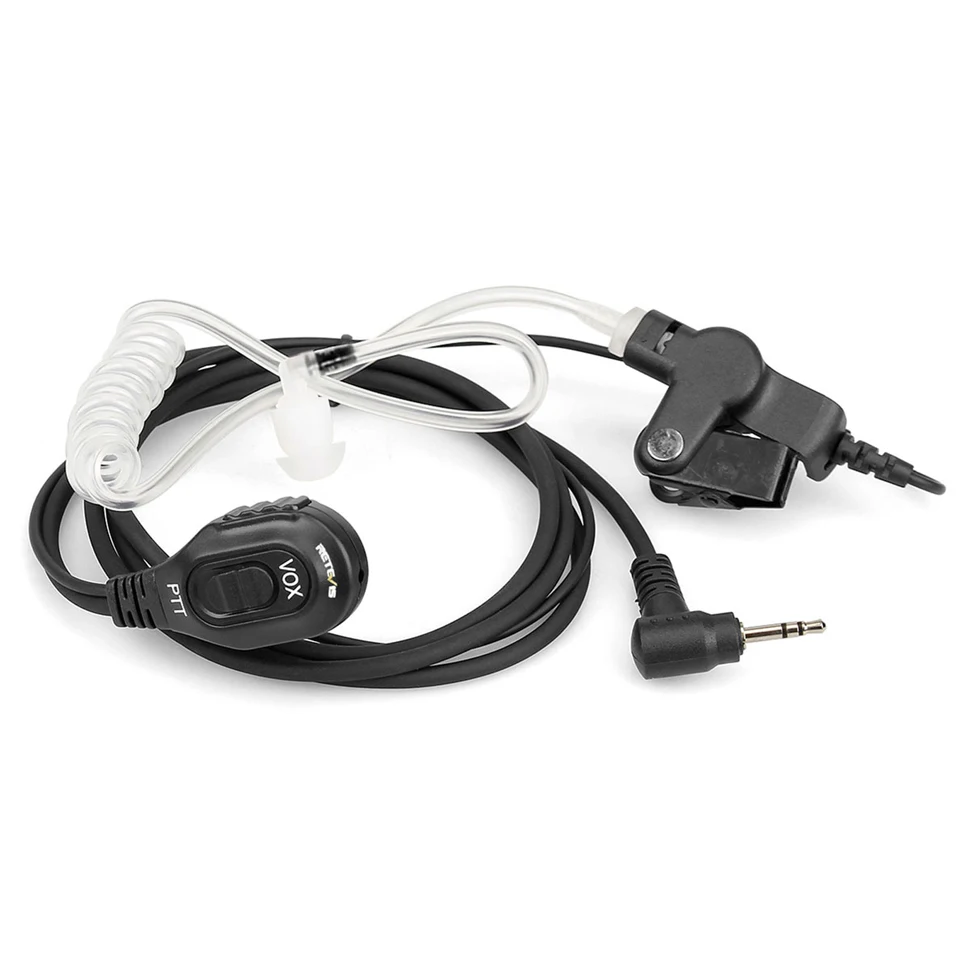EA101M RT45 Walkie Talkie Headset 2pcs 1Pin Air Acoustic Tube Radio Earpiece VOX