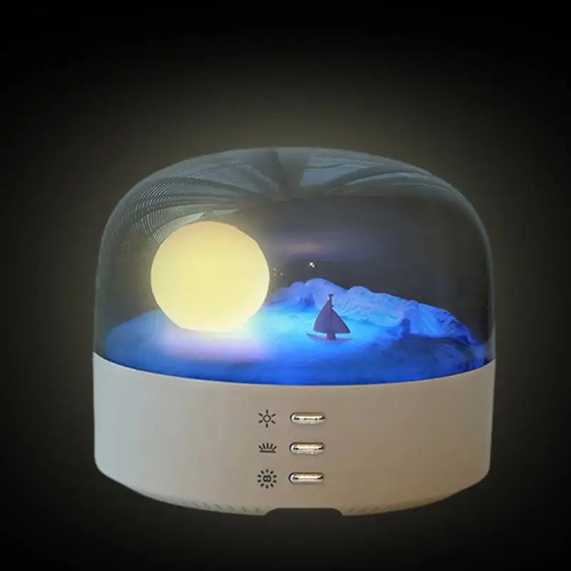 

Rechargeable Moon Lamp Household USB 3 Modes Night Light Cute Night Lamp for Bedside Table Desk Portable Table Light for Bedroom