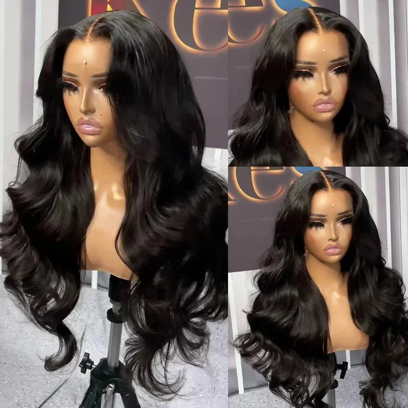 250 Density Body Wave 13x6 HD Transparent Lace Front Human Hair Wigs For Women 30 40 Inch 13x4  Lace  Wigs Pre Plucke