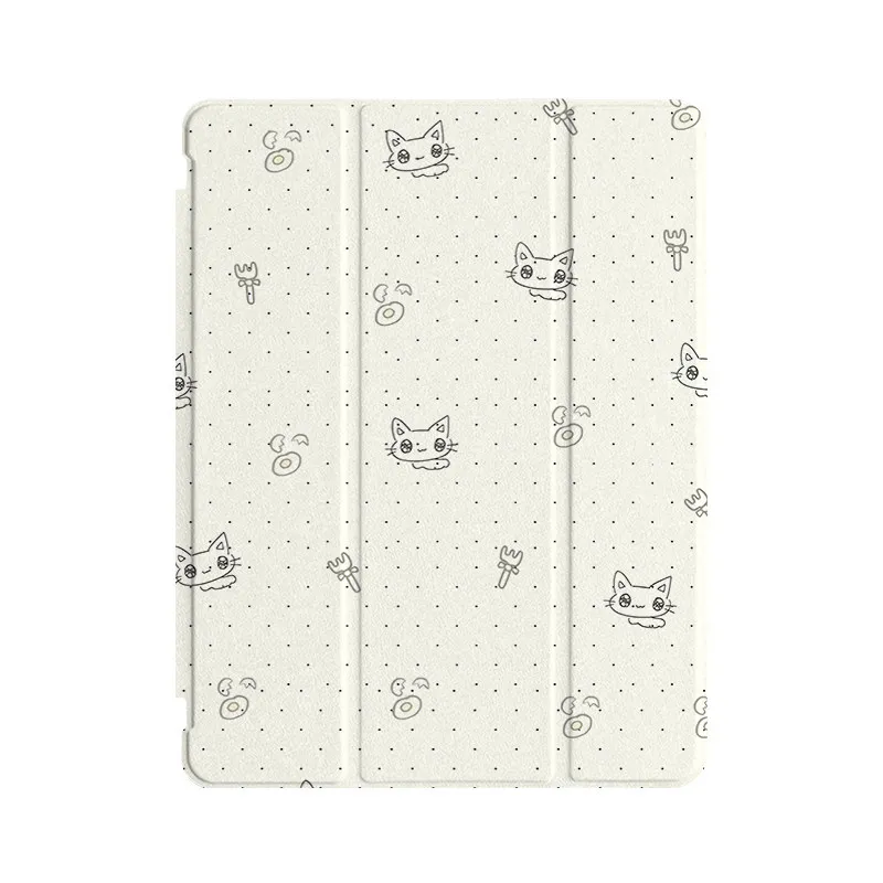 Cute Egg-Yolk Cat Tri-Fold Tablet Case