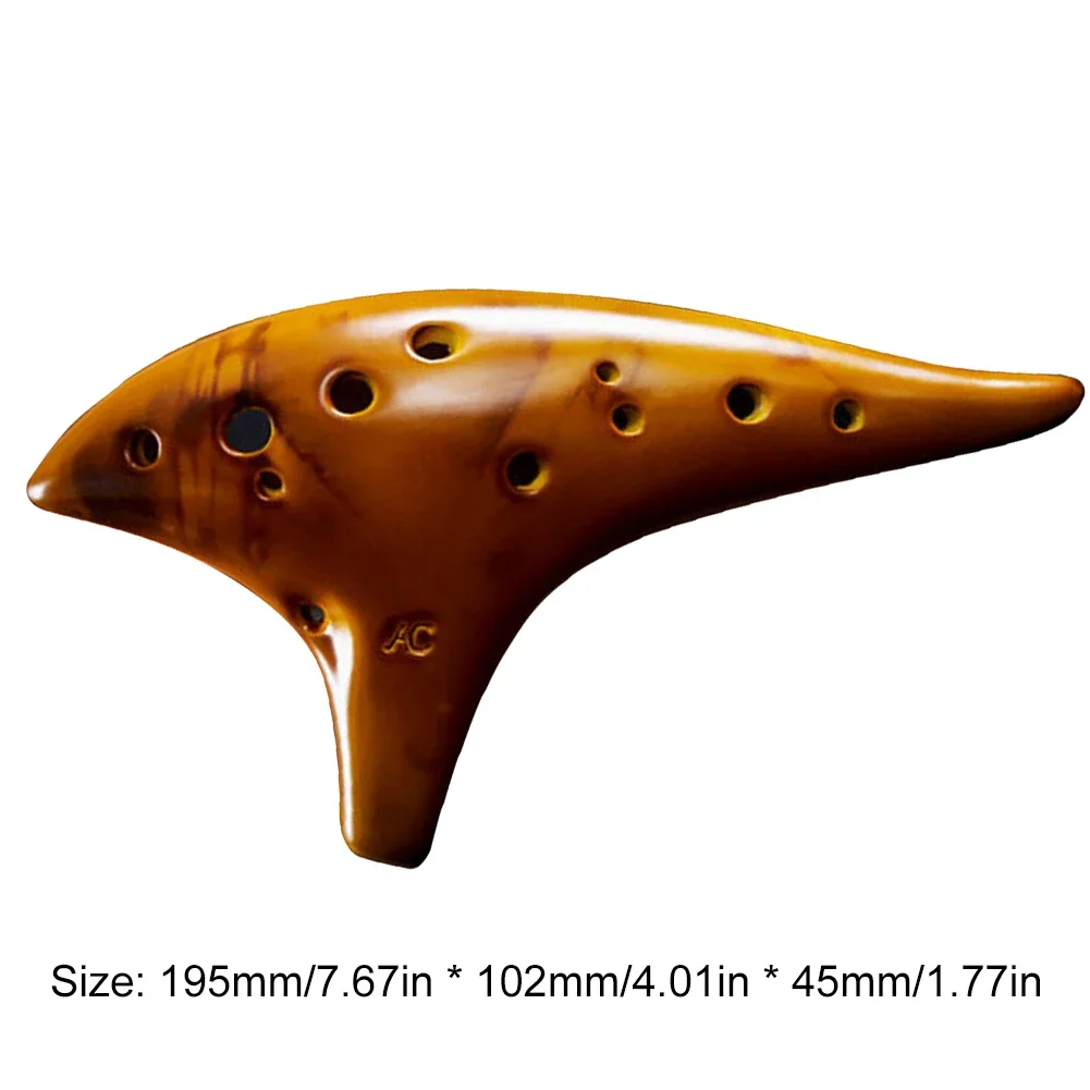 Description Picture 5 of item12 Hole Ceramic Ocarinas with Protective Bag Alto C Tone Professional Ocarina Instrument for Music Lover Beginner