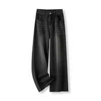 Slimming High-waisted Jeans For Women Pear-shaped Loose-fit Straight-leg Bell Bottoms Plus-size Female Denim Trousers - Image 6