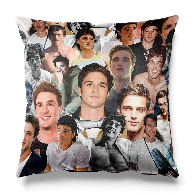 

Aertemisi Jacob Elordi Photo Collage Square Throw Pillow Cushion Covers Cases Pillowcases for Sofa 45cm x 45cm