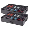 12 Grids Underbed Storage Box Shoes Dustproof Organiser Transparent Folding Storage Boxes Fabric Compartment Storage Shoe Box 1