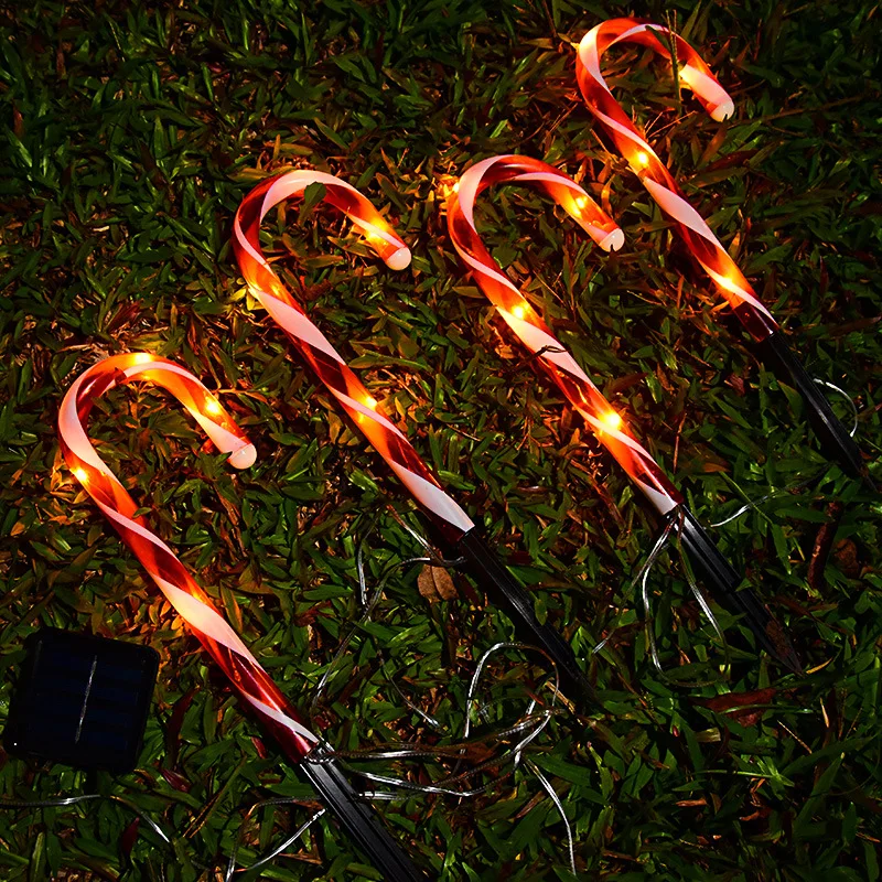 

Solar Powered Lights Christmas Decoration Candy Cane Cane Lights