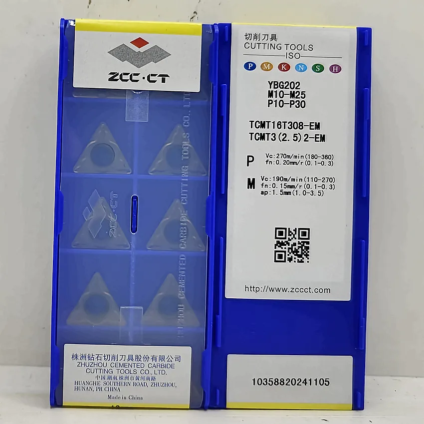 TCMT16T304-EM YBG202/TCMT16T308-EM YBG202/TCMT16T304-EM YBM153/TCMT16T308-EM YBM253 ZCC.CT CNC 카바이드 인서트 선삭 공구