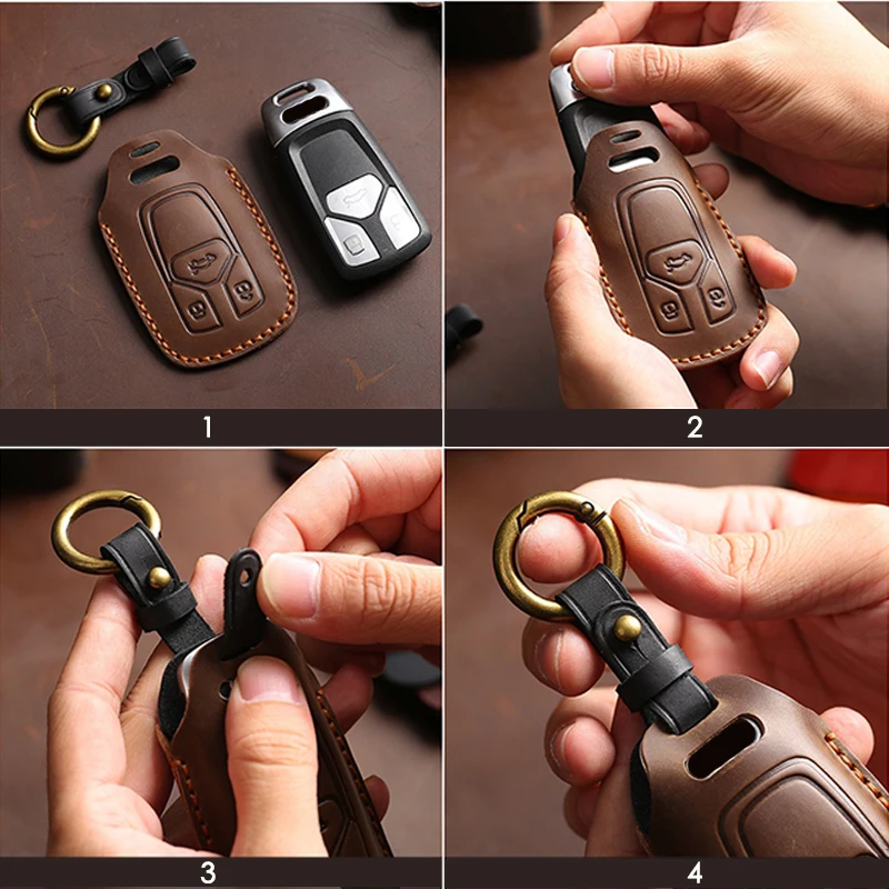 Deluxe Leather Car Key Case Cover – Premium Accessories