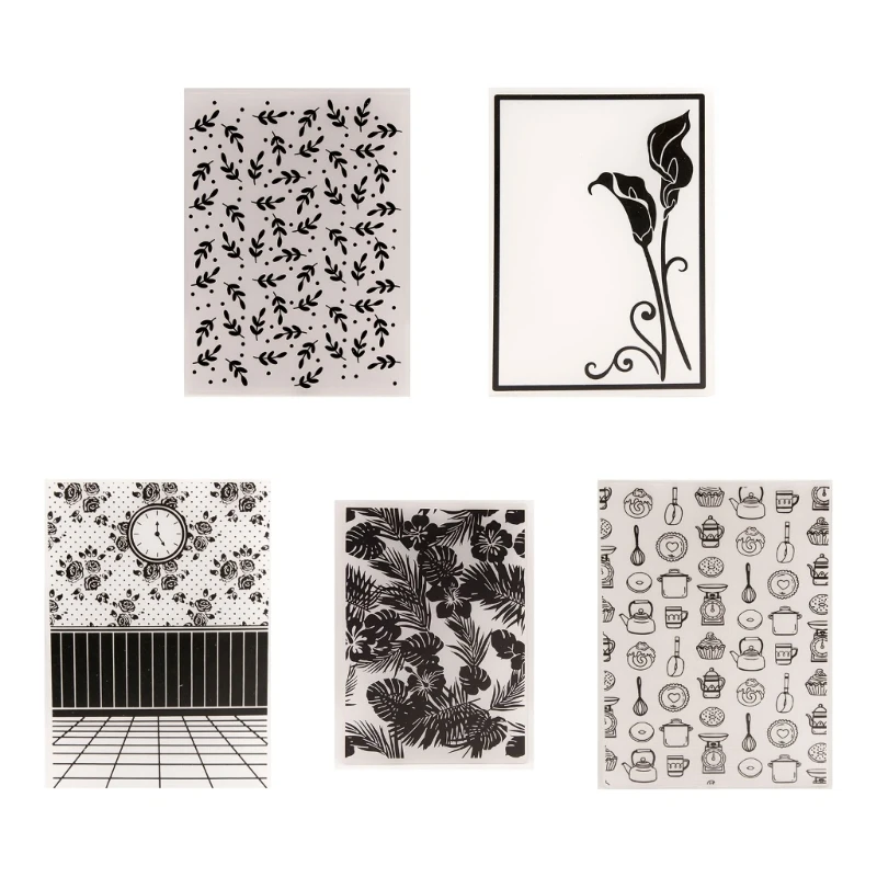 꽃 시계 엠보싱 스텐실 종이 공예 엠보싱 폴더 DIY Scrapbooking 템플..