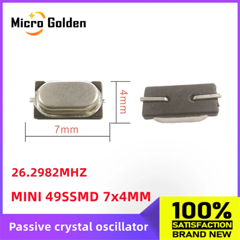 (10pcs) 26.2982M 26.2982MHZ 미니 49SSMD 7x4MM 패시브 크리스..