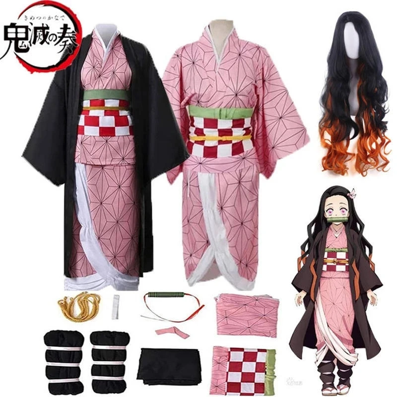 Demon Slayer Kamado Nezuko Cosplay Costume Anime Kimetsu no Yaiba