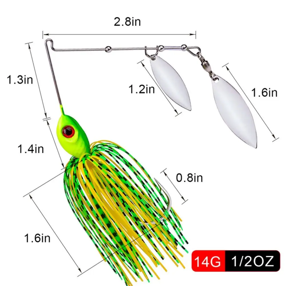 Bass pike walleye Beard fishing lure 2023 Chatter 10g 14g Spinner bait  Tassel Flap Buzzbait Fishing