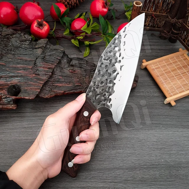 Handmade Chinese Cleaver Tiger Style Chef Knife Slicing Chopping Kitchen  Tool