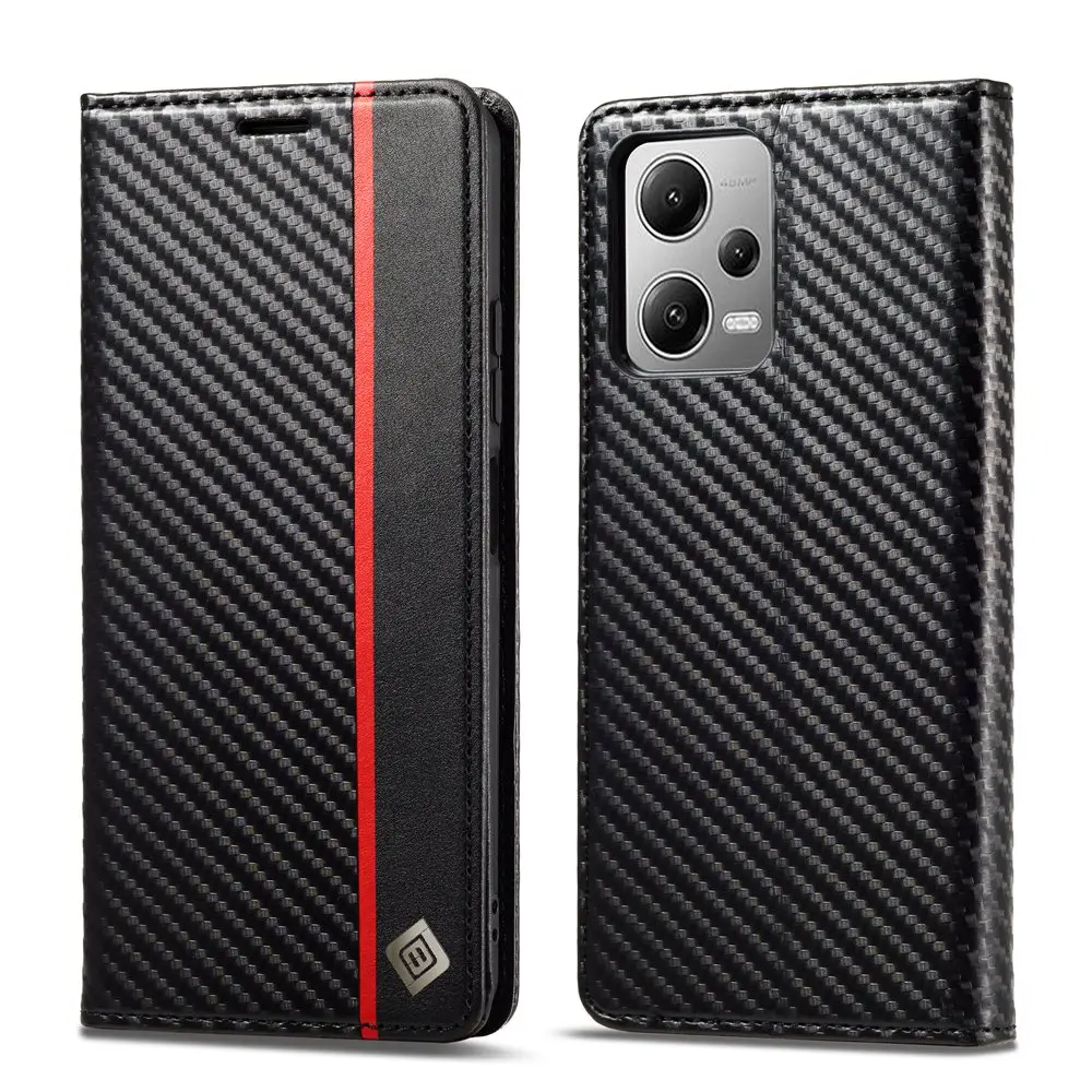 Leather Fiber Grain Flip Wallet Phone Case - Enhanced Protection and Style Cover