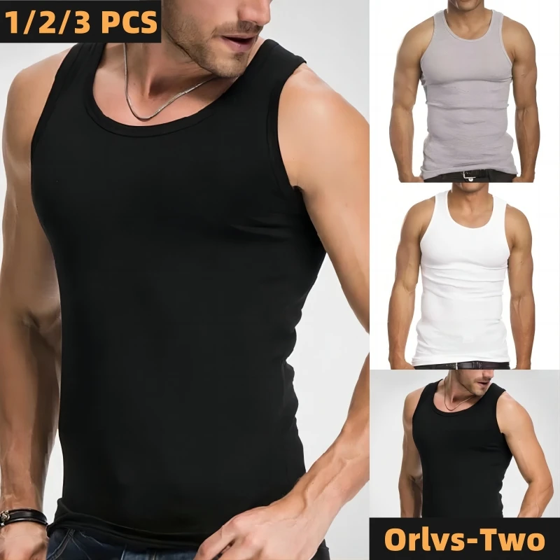 1/2/3 PCS Men's Cotton Gym Vest Fitness Bodybuilding Breathable Tops M-3XL Men Bodybuilding Tank Top Gym Clothing Sport cotton vest sports sleeveless vest cotton sleeveless t shirt