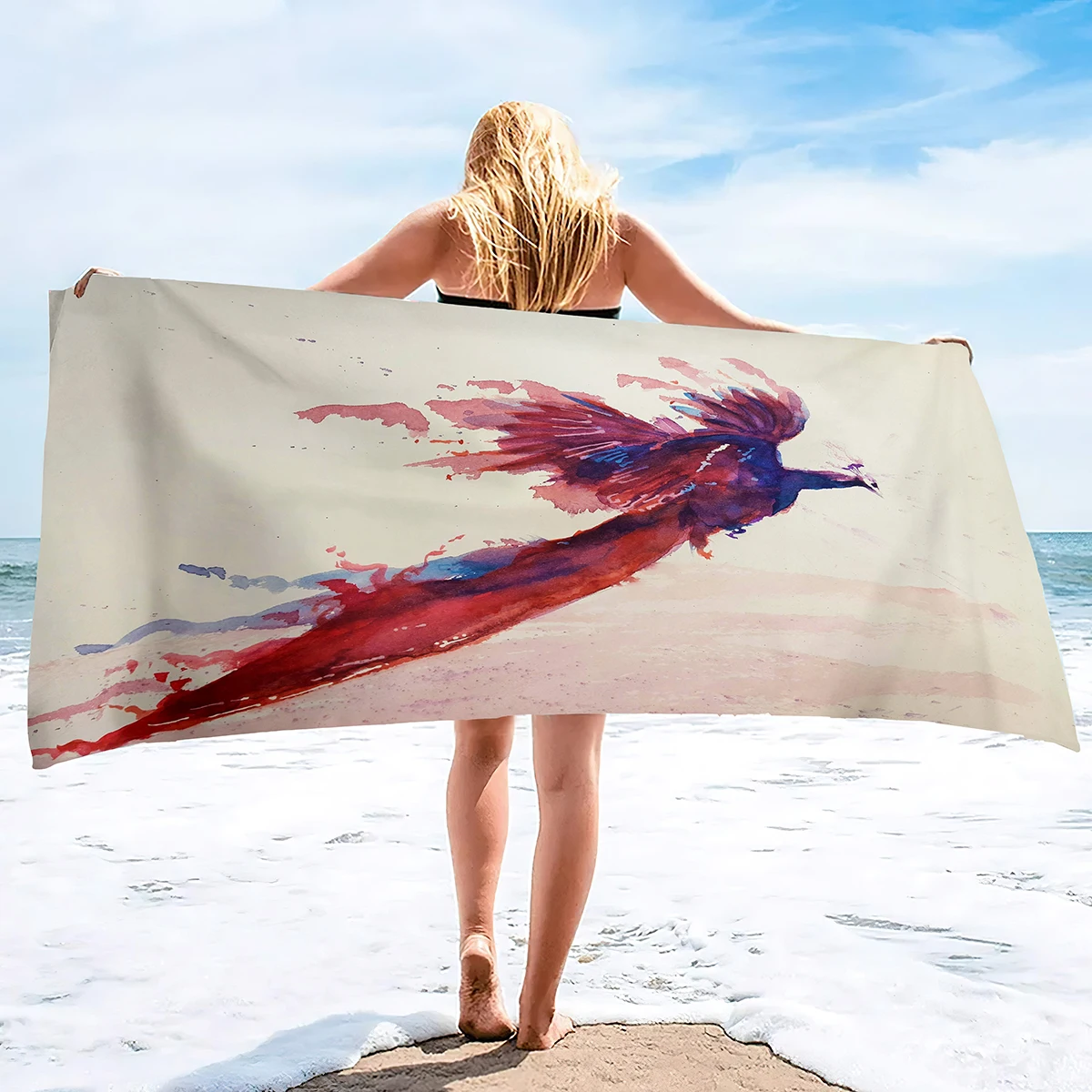 

Phoenix Beach Towel Microfiber Quick Dry Sand Free Towel Travel Beach Towels Lightweight Beach Towel Pool Swimming Gym Travel