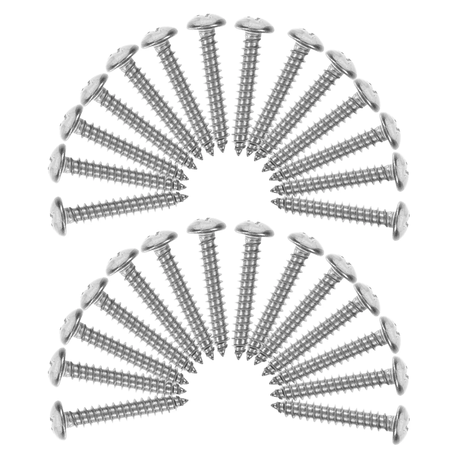 

100 Pcs Woodworking Screws Self Drilling Tapping Cross Groove Stainless Steel Self-tapping