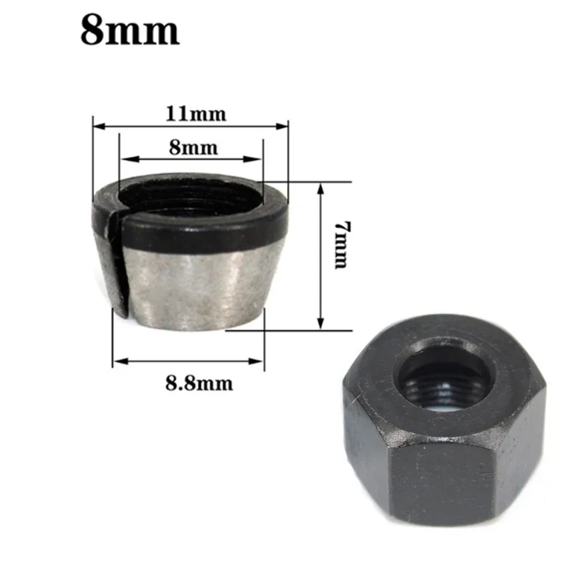 

6mm 6.35mm 8mm Adapter Chuck Collet With Nut Engraving Trimming Machine Electric Router High Precision Bit