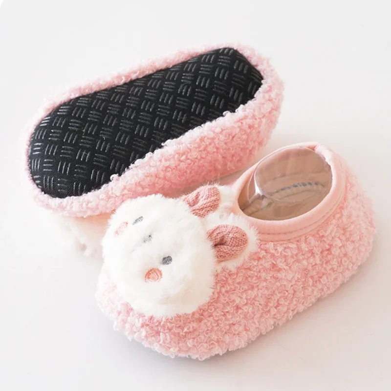 Spring Autumn Baby Slippers Cartoon Animal Toddler Floor Socks Boy Girl Children Soft Anti-slip Walking Shoes Kids Home Shoes - 4