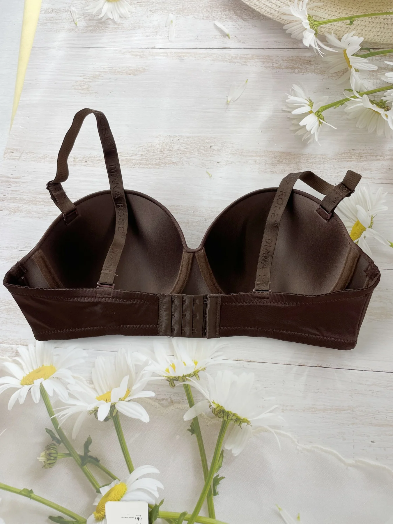 Three-breasted solid color D cup ladies underwear sexy big chest thin mold cup high-end bra 2