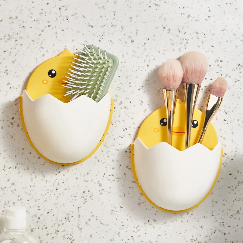 

Cartoon Cute Fun Storage Box Punch Free Toothpaste Toothbrush Drain Shelf Stationery Sundries Sorting Bathroom Organizer