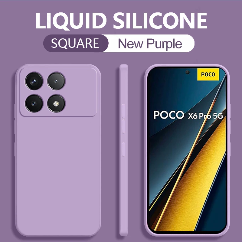 Liquid Silicone Soft Protective Phone Case for Xiaomi Poco X6 Pro/X6 5G
