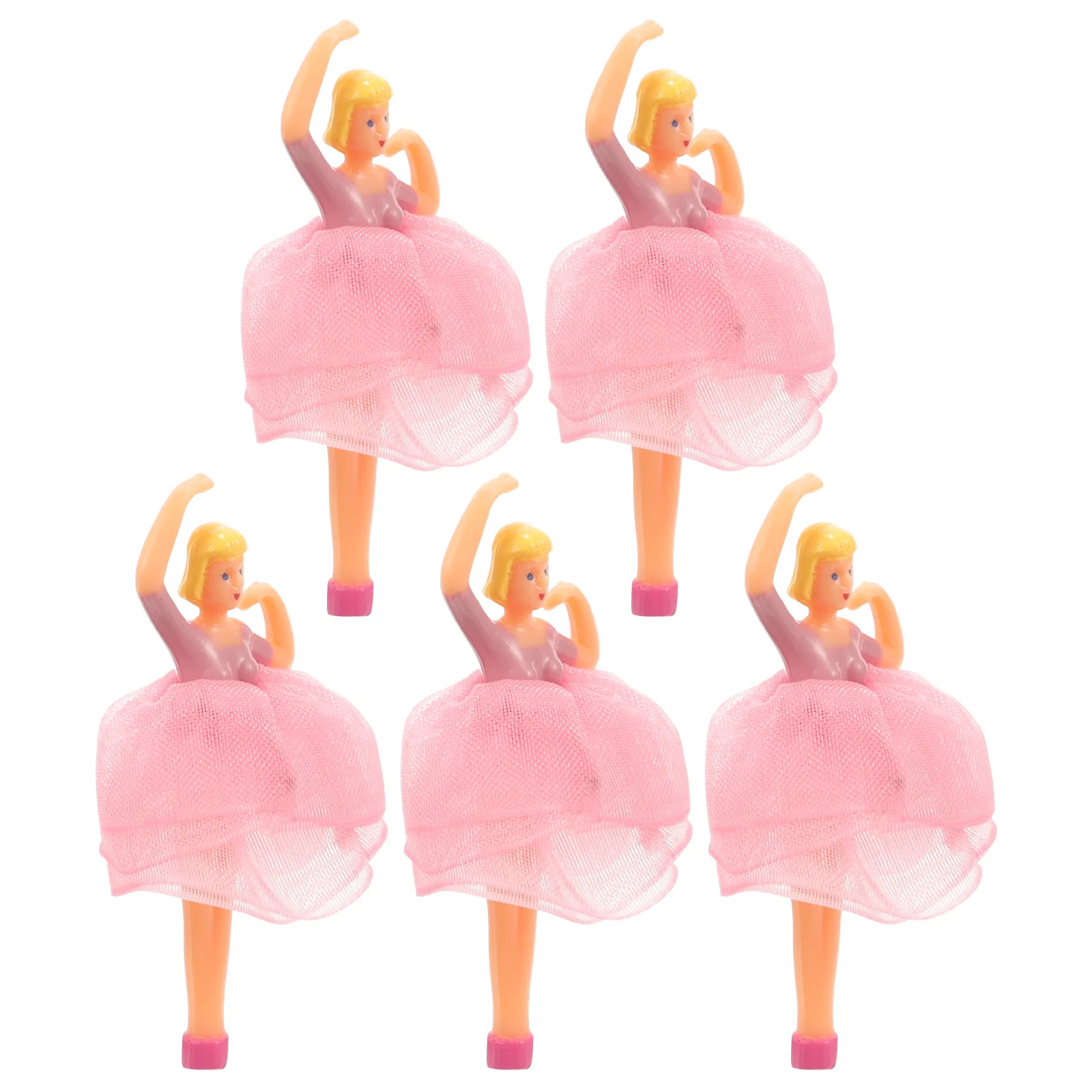 5 Pcs Ballet Ornament Princess Figurine Decorations Dancer Plastic Dancing Girl